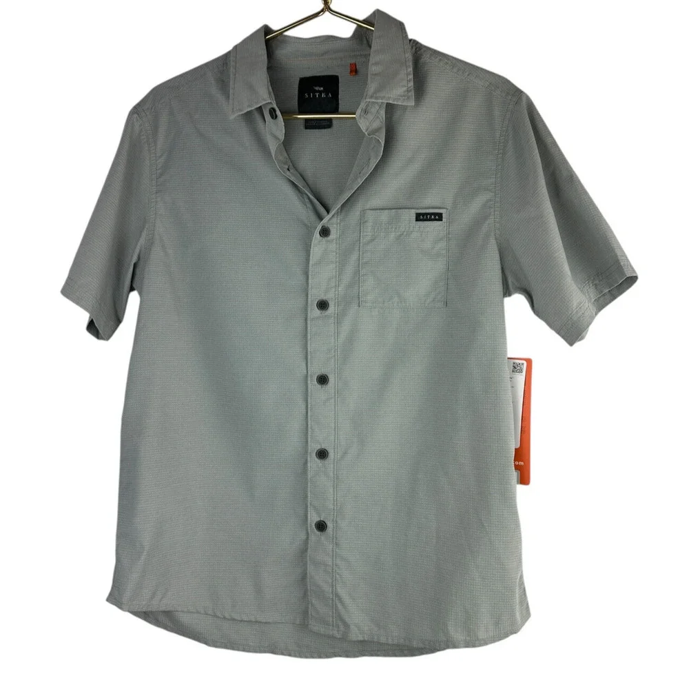 NWT Sitka Mojave SS Shirt Everyday Field Gray Grid Lightweight Men's Size Medium - Picture 2 of 12